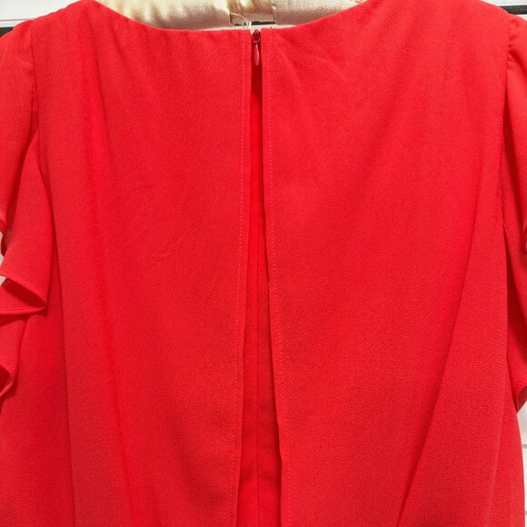 Jessica Howard Women's coral flutter sleeve blouson top dress; Size 10 - Picture 3 of 7